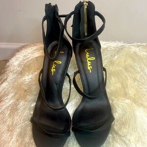 Lulus Clear Chunky Heels